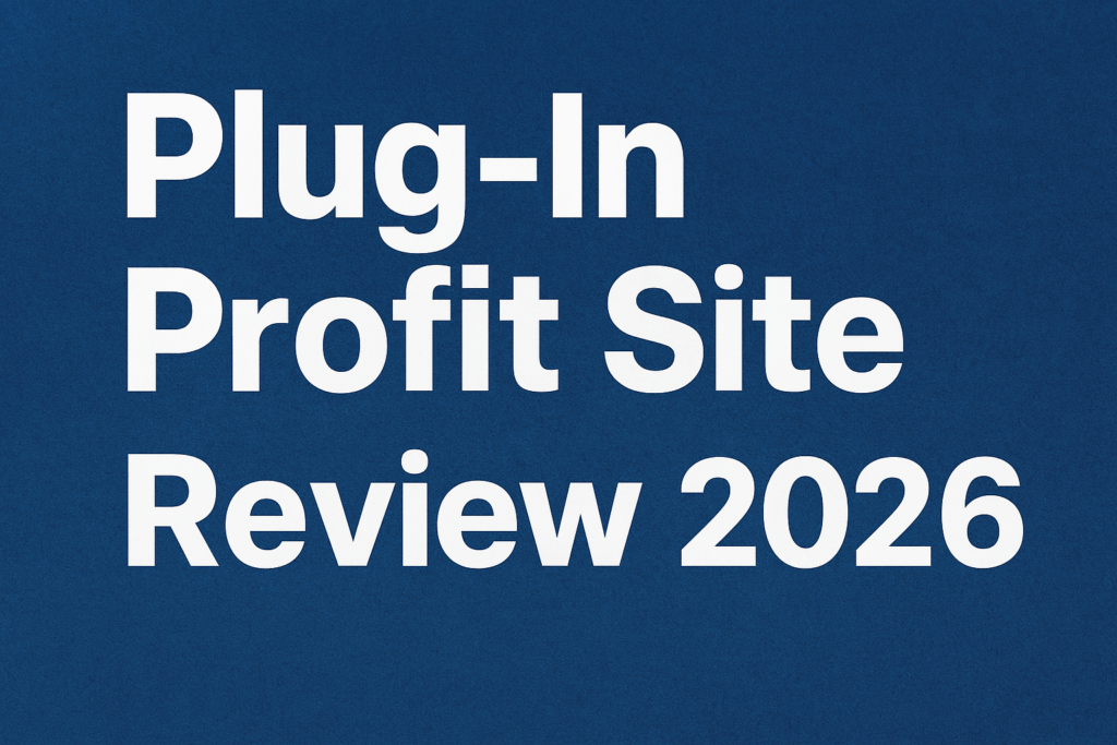 Plug‑In Profit Site Review 2026 header image for beginner‑friendly affiliate marketing article.