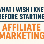 What I Wish I Knew Before Starting Affiliate Marketing