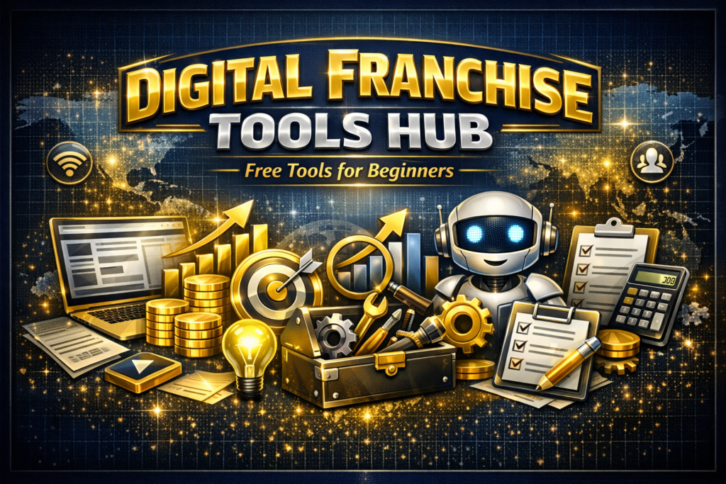 Digital Franchise Tools Hub banner – free tools for affiliate beginners”